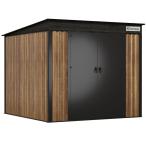 Metalowy domek na narzędzia z drzwiami na zawiasach Nittel Plus 240x240 cm - Wooden