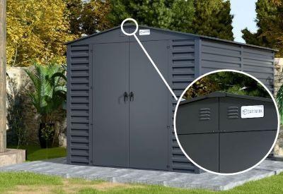 szopa ogrodowa z wywietrznikami