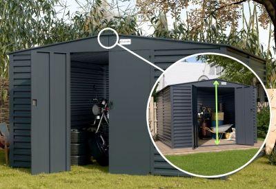 wysoki domek narzędziowy