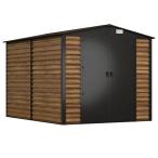 Wzmacniany domek narzędziowy metalowy Dettel Plus 240x300x205cm - drzwi na zawiasach - Wooden
