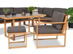 Modułowy aluminiowy narożnik Kari z wysokim stołem - Wooden