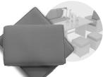 Komplet poduszek do zestawu Cofete Dining - 5x siedzisko 5x oparcie - Grey
