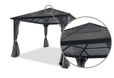 pawilon ogrodowy z poliwęglanowym dachem