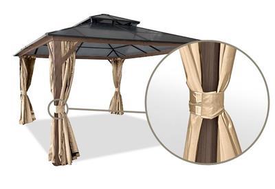 pawilon ogrodowy z zasłonami