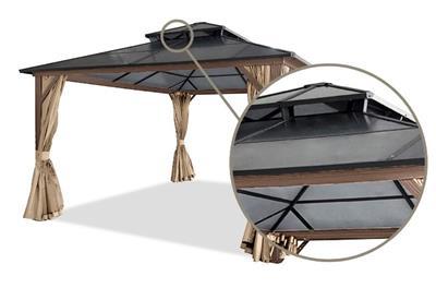 pawilon ogrodowy z poliwęglanowym dachem