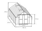 Szklarnia poliwęglanowa 6mm stelaż aluminium 610x305x245cm