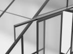 Szklarnia poliwęglanowa 6mm stelaż aluminium 610x305x245cm