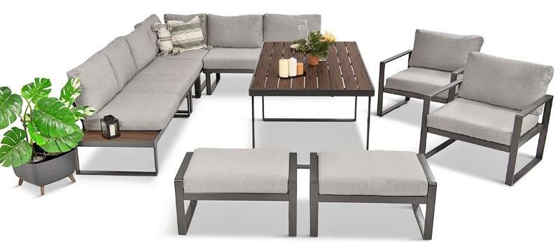 Narożnik Panaon Corner z dwoma fotelami i wysokim stołem