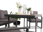Szare nowoczesne meble na taras z ceramicznym stołem - zestaw dla 7 osób - Panaon Elite Plus Grey