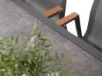Grafitowy komplet mebli ogrodowych ze stołem ceramicznym 240cm + 12 krzeseł Marla