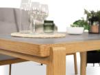 Komplet mebli kawowych na taras z sofą, dwoma fotelami i pufami - Tavaro Dining Wood