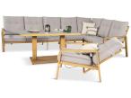 Duży narożnik ogrodowy 7 osobowy z regulowanym stołem Tavaro Corner XL Plus Wood