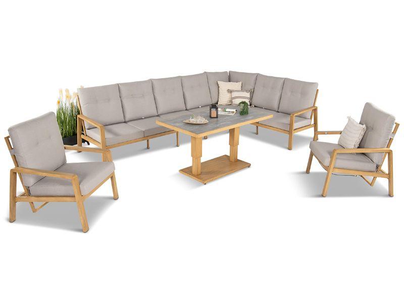 Narożnik Tavaro z podwyższonym stolikiem