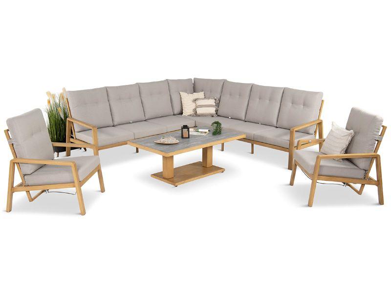 Narożnik Tavaro z obniżonym stołem