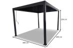 Aluminiowo-stalowa pergola na taras wolnostojąca Nefir 3x4 - Antracite