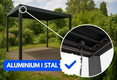 Aluminiowy stelaż pergoli 3x4