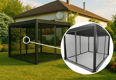 altana ogrodowa z roletami