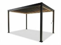 Wolnostojąca pergola na taras 3x4 z oświetleniem LED Nefir - Antracite