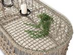 Nowoczesny aluminiowy zestaw mebli na taras Lirana styl naturalny rope - Cream