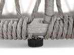 Nowoczesny szary zestaw mebli na taras dla 5 osób Lirana styl naturalny rope