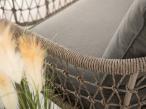 Nowoczesny aluminiowy zestaw mebli na taras Lirana styl naturalny rope - Antracite