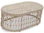 Nowoczesny aluminiowy zestaw mebli na taras Lirana styl naturalny rope - Antracite