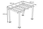 Pergola tarasowa wolnostojąca 3x3 Kirn Szary - stelaż aluminiowy