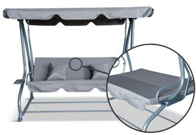 huśtawka ogrodowa z rozkładanym oparciem