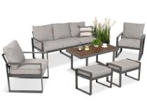 Panaon Dining + pufy - Light Grey - 17095