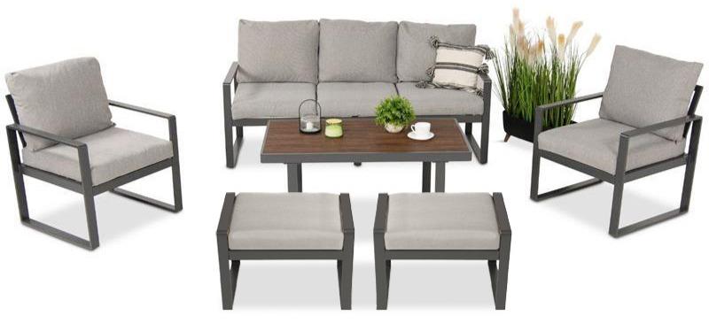 Komplet wypoczynkowy do ogrodu Panaon ze stolikiem 110x60cm