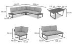 Metalowy narożnik na taras - Panaon Corner 220x220 - LG