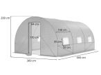 Tunel foliowy metalowy 3x4,5m z metalowymi drzwiami – zielony