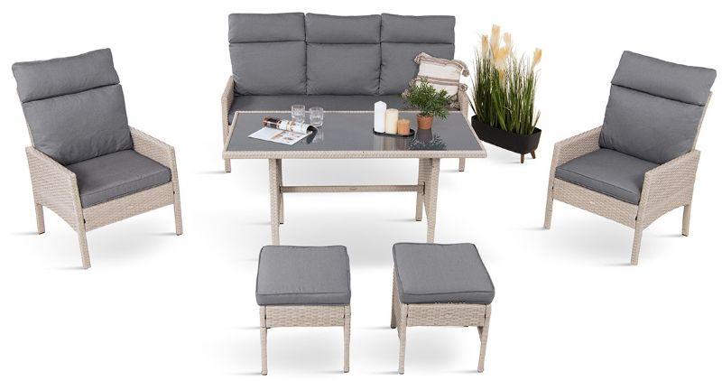 Komplet mebli Lirata z wysokim oparciem