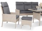 Zestaw mebli technorattanowych obiadowych z wysokim stołem Lirata Dining - Grey