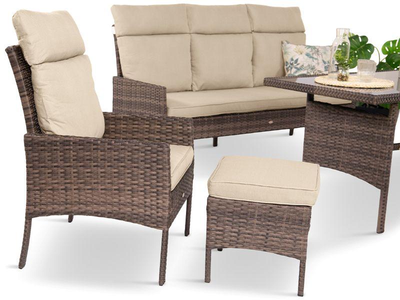 komplet mebli z pufami