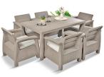 Meble ogrodowe ze stołem obiadowym CM6 Cappuccino