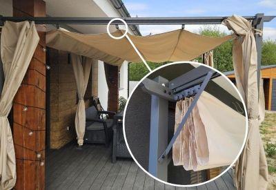 pergola s textilní střechou 3x4