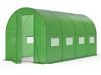 Tunel foliowy metalowy 2x4m z metalowymi drzwiami – zielony