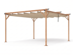 OUTLET - Zadaszenie tarasu 4x4 pergola Niro imitacja drewna - Cream Wood