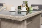 Meble ogrodowe ze stołem obiadowym technorattan Perata Dining - Grey