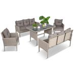 Szare meble ogrodowe technorattan Torino Grande - grey