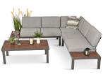 Nowoczesny narożnik modułowy 222x222cm Calamba Corner - Light Grey