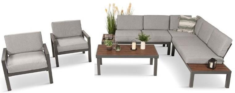 Narożnik do ogrodu z fotelami Calamba