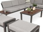 Duży narożnik modułowy na taras - Calamba Corner XL - Light Grey