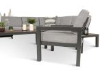 Metalowy zestaw mebli wypoczynkowych - narożnik + fotel - Calamba Corner XL - Light Grey