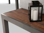 Metalowy zestaw mebli wypoczynkowych - narożnik + fotel - Calamba Corner XL - Light Grey
