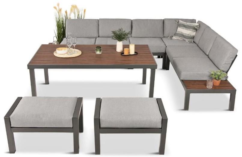 Narożnik do ogrodu z wysokim stołem