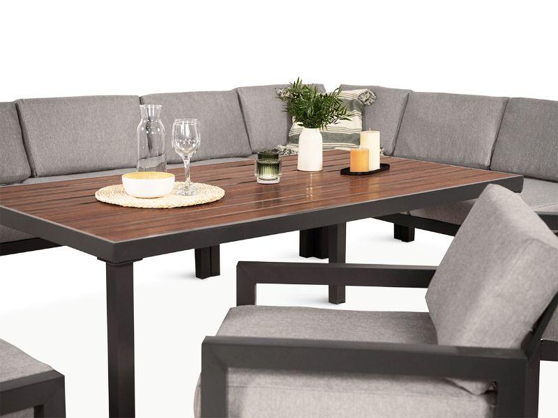 Aluminiowe meble ogrodowe z wysokim stołem