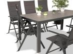 Aluminiowe meble tarasowe - stół 180cm i składane krzesła - Kanbery Antracite Ceramic 8+1