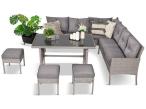 Szary narożnik technorattan Torino Corner XL Grey